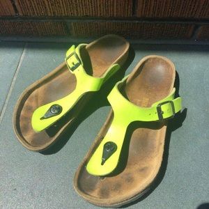 Neon Green Birkenstocks